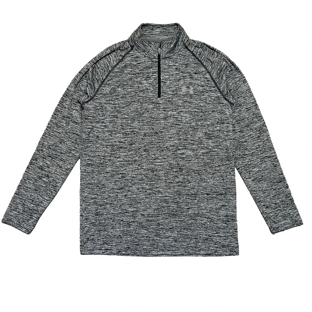 Under Armour Men's S Gray HeatGear 1/4 Zip Running Athletic Shirt